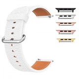 Curea piele, compatibila Apple Watch 9|8|7|6|5|4|3|2|1 Series, 49mm|45mm|44mm|42mm,Size S, Alb
