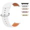 Curea piele, compatibila Apple Watch 10, 46mm,Size S, Alb