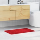 Covoras Baie vidaXL Rosu 50x80 cm Poliester Antiderapant Dreptunghiular