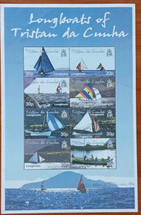 TRISTAN DA CUNHA (Colonia Brit.)-&#039;&#039;NAVIGATIE cu PANZE&#039;&#039;-COLITA-MNH LUX -NESTAMPIL.-VEZI SCAN