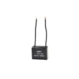 Condensator Pornire Motor cu Fire elSales ELS-CBB61-F205, 2,5 uf, Tensiune 450 V, Dimensiuni Reduse, Negru