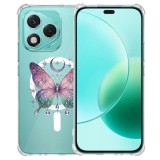 Husa antisoc pentru honor 400 lite - airbag magsafe, 4 col&Egrave;uri ranforsate, c24 - butterflies