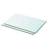 vidaXL Rafturi, 2 buc., 30 x 15 cm, panouri sticlă transparentă