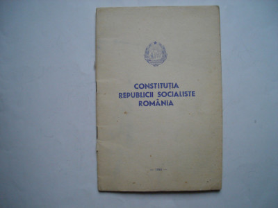 Constitutia Republicii Socialiste Romania, 1980 foto