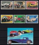 Timbre Ciad 1983: Automobile Epoca, Constructori Mari, Serie Completa + Colita
