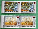 TIMBRE ROMANIA MNH LP1513/2000100ani moartea Van Gogh supratipar paleta -PERECHE, Nestampilat