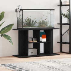 vidaXL Suport acvariu Stejar negru 100x40x60 cm Lemn prelucrat