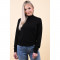 Pulover Pieces Kalissa High Neck Black