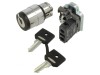 Comutator rotativ cu cheie 22mm 2 NO negru XB4BG21