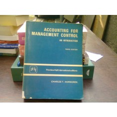 Accounting for management control - Charles T. Horngren (Contabilitate pentru controlul managementului)