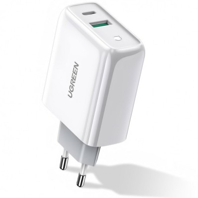 Incarcator Retea UGREEN CD170, 36W, 3A, 1 x USB-A - 1 x USB-C, Alb foto