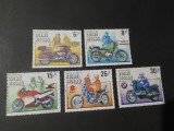 Seria Guineea-Bissau 1985 - Motociclete, Harley-Davidson, Honda, BMW, Kawasaki, Suzuki, 5v, Ștampilată -A333