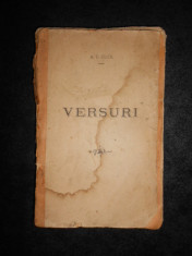A. C. CUZA - VERSURI (1887. prima editie, editata la Iasi, necesita relegare) foto