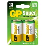 Baterie Super Alcalina D (LR20) 1.5V alcalina, blister 2 buc, GP Batteries
