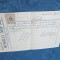 1571- Act vechi romanesc datat si timbrat- Faget- 24 02 1912-15/24 cm.