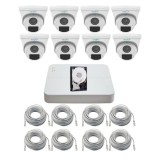 Sistem supraveghere IP Uniarch, 8 camere de interior 4MP 2K, Infrarosu 30m, Microfon, Slot card SD, Microfon, NVR 8 canale, HDD 500GB, Accesorii monta