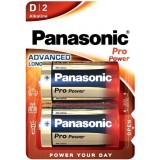 Panasonic-Baterie Alcalină Pro Power D LR20, Blister 2 Bucăți