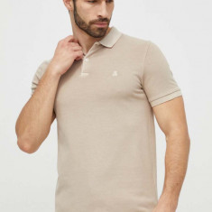 Marc O'Polo tricou polo barbati, culoarea bej, neted