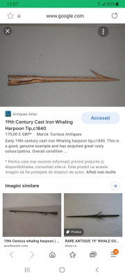Harpon vintage de balena 2 foto