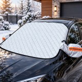 Protectie auto pentru parbriz vara si iarna,parasolar exterior antiinghet si antizapada,cu 6 magneti pentru fixare,oglinzi retrovizoare cu benzi re