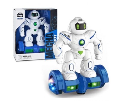 Robot interactiv, efecte luminoase si sunete, alb albastru foto