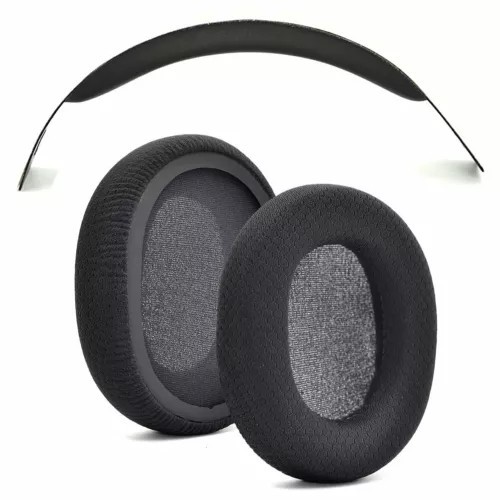Set 2 bureti TXE + Banda superioara pentru casti SteelSeries Arctis 1, Negru, Plasa, Spuma cu memorie