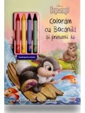 Cumpara ieftin Coloram cu Bocanila si prietenii lui. Carte de colorat cu 4 creioane cerate. Iepurasi/***