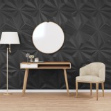 Panouri de perete 24 buc. negru 50x50 cm XPS 6 m&sup2; stea
