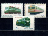 DPR Korea 1976 - Locomotive, serie nestampilata