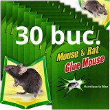 Cumpara ieftin Set 30 capcane adezive pentru soareci si sobolani, tip carte, carton cu lipici non toxic 32g, 23.5 x 16.5 cm, verde