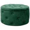 Taburet, rotund, cu spatiu depozitare, catifea, verde, max 80 kg, 55x30 cm, Alia, Akord GartenVIP DiyLine, Akord Furniture Factory