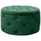 Taburet, rotund, cu spatiu depozitare, catifea, verde, max 80 kg, 55x30 cm, Alia, Akord GartenVIP DiyLine