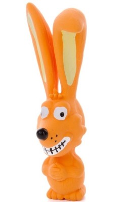 Jucarie iepure latex orange 17 cm foto