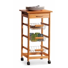 Carucior servire mdf maro 37 x 37 x 76 cm