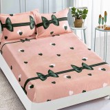 Cumpara ieftin Cearsaf de pat Cocolino cu elastic si 2 fete de perna Corina 180x200cm