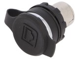 Soclu RJ45 pe panou IP65 Placare aurit: Soclu RJ45 pentru utilizare &icirc;n exterior