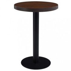 Masa de bistro, maro inchis, 60 cm, MDF foto