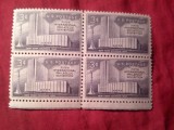 Serie 1 valoare SUA 1956 in bloc de 4 valori margine coala - Expozitia Internationala FIPEX