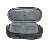 Penar borseta 1 compartiment, 1 extensie, oval, Majewski, Colectia Black Anime 2024, PC-01, 20.5x9.5x5 cm, Gri, St.Majewski