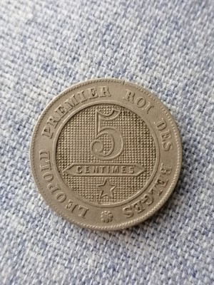5 CENTIMES 1861 - BELGIA foto