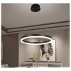 Lustra LED Minimalist Ring, 44W, 40cm, maro, telecomanda, lumina rece/calda/neutra, intensitate reglabila