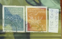 TS21 - Timbre serie DDR 1956 Mi539-40 jocuri olimpice - Sport