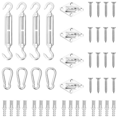 vidaXL Set accesorii parasolar din oțel inoxidabil, 12 piese 310241 foto
