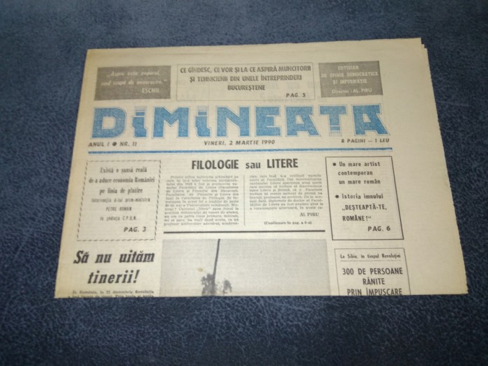 ZIARUL DIMINEATA 2 MARTIE 1990
