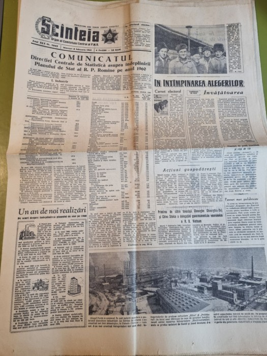 scanteia 8 februarie 1961-orasul turda,uzinele timpuri noi