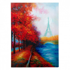 Tablou canvas, model turnul eiffel, 30&amp;amp;#215;40 cm, multicolor foto