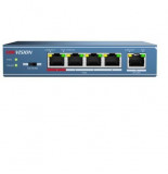 Switch poe 4 porturi hikvision ds-3e0105p-e(b) fara management 4x 100mpoe port 1x 100m uplink port