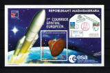 Madagascar, 1999 | ESA - Prima poştă europeană din Cosmos | Coliţă - MNH | aph, Spatiu, Nestampilat