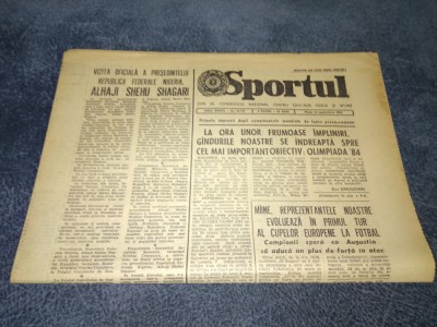 ZIARUL SPORTUL 14 SEPTEMBRIE 1982 CUPE EUROPENE foto