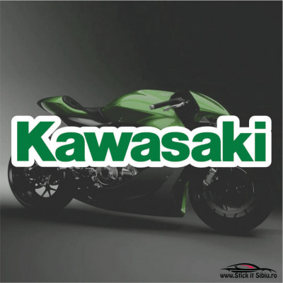 KAWASAKI-MODEL 1-STICKERE MOTO - 20 cm. x 4 cm. foto